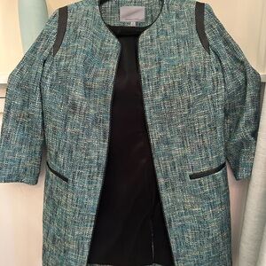 Women's Blue Tweed Jacket